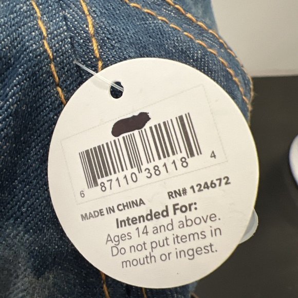 True Gear Denim Distressed KISS Band Bling Baseball Hat Cap New - Picture 8 of 16